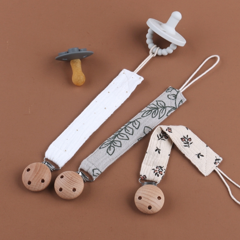 Baby Products Essentials - Cotton Cloth Pacifier Clip Baby Teether