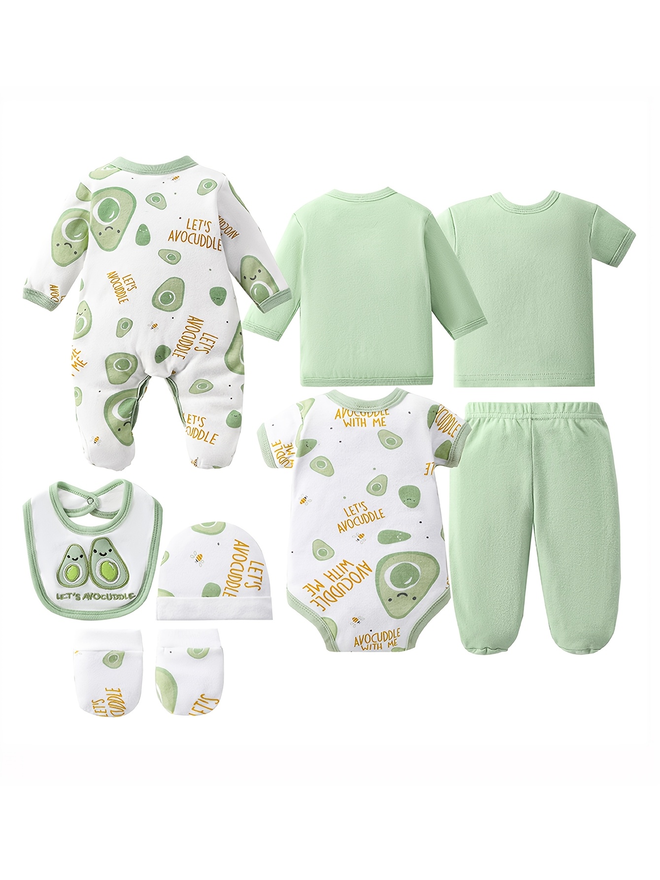8pcs Newborn Baby Set, 100% Co - Baby Products Essentials review and price