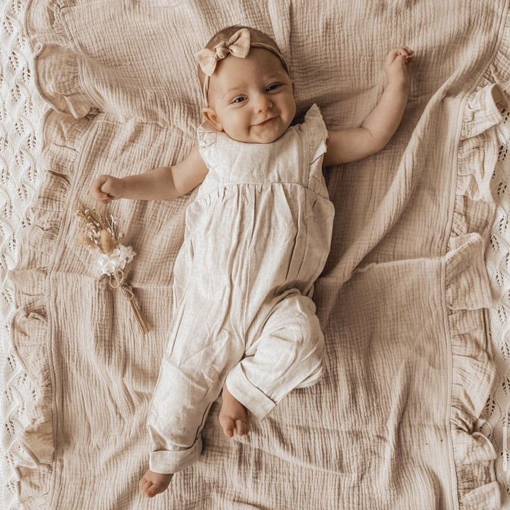INS Ruffled Muslin Baby Swaddl - Baby Products Organic review and price