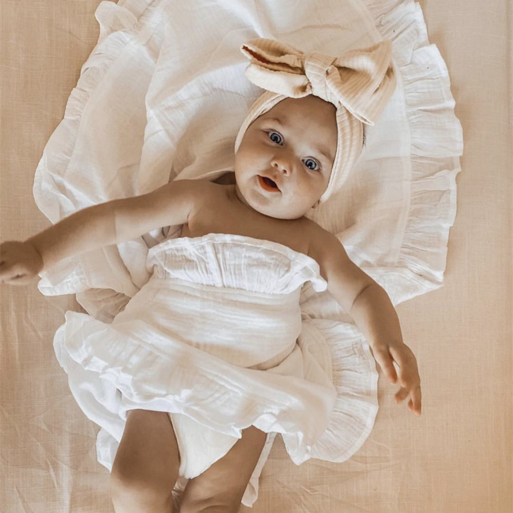 INS Ruffled Muslin Baby Swaddl - Baby Products Organic review and price